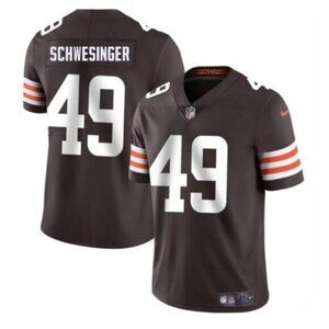 Mens Youths Kids Womens Carson Schwesinger Jersey Brown Stitched